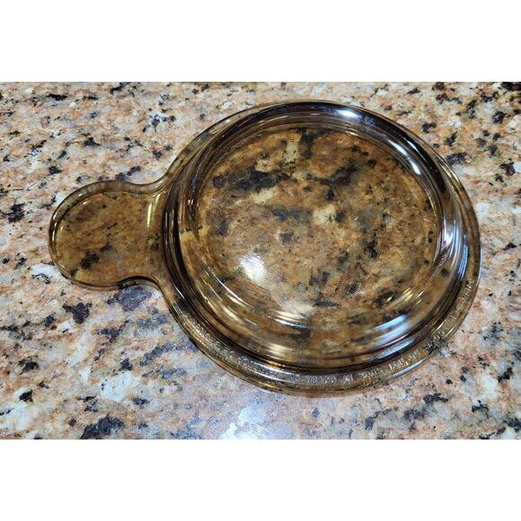 Vision Corning Amber Grab It Bowl V-150-B With Lid - Picture 4 of 13
